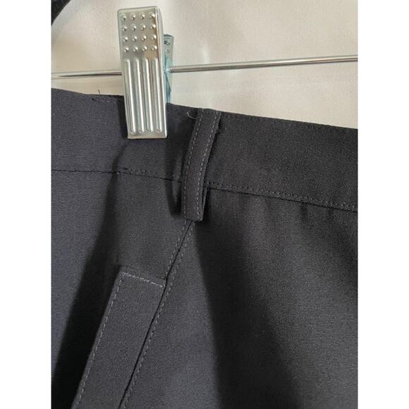 Escada Black Wool Gabardine Straight Skirt Germany Size 44/US 14 Classic Pockets - Picture 5 of 8